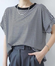 maison de LATIR（メゾンドラティール）の「タックスリーブ半袖カットソー（Tシャツ/カットソー）」