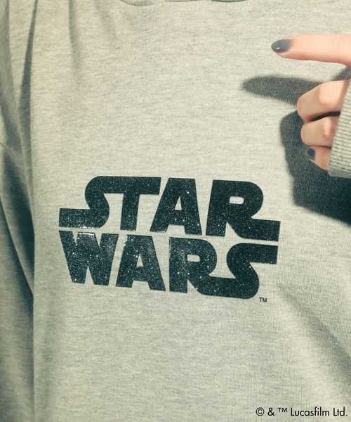 STAR WARS(スターウォーズ)の「STAR WARS/イントロプリントスウェットパーカー(パーカー・レディース・杢グレー・FREE)」の9枚目の写真