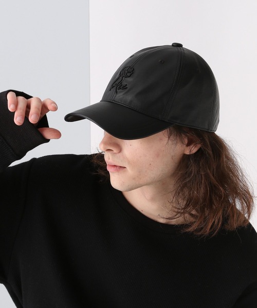 HARE（ハレ）の「FLOWERシシュウCAP(HARE)（キャップ・メンズ・ブラック・FREE）」の4枚目の写真