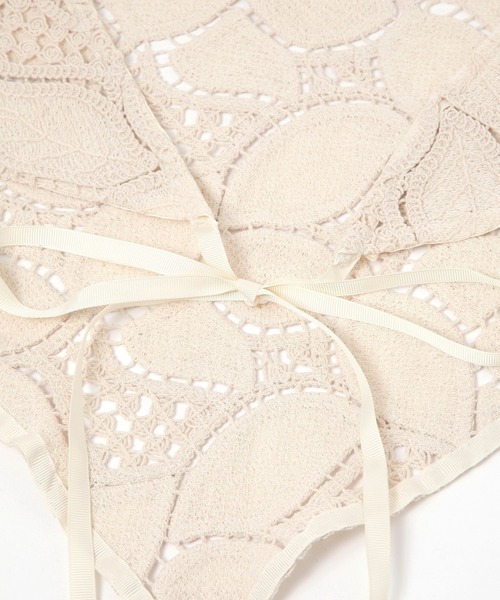 LEPSIM（レプシィム）の「マルチWAYレーススカーフ　321508（ストール/ショール・レディース・ホワイト/アイボリー・ONE SIZE）」の6枚目の写真