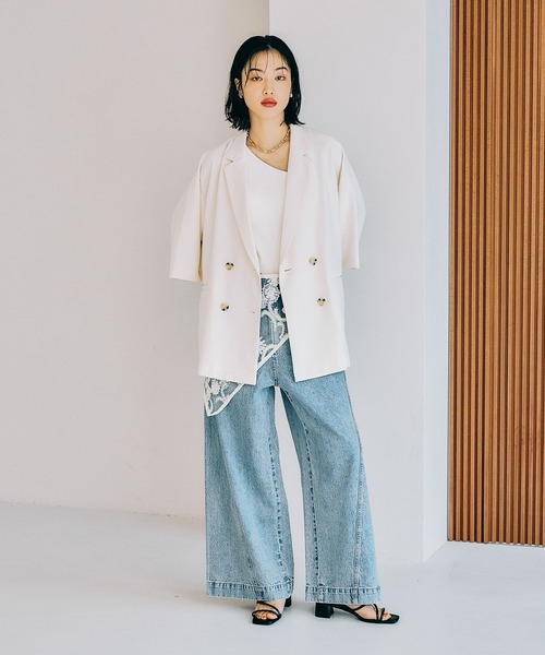 LEPSIM（レプシィム）の「マルチWAYレーススカーフ　321508（ストール/ショール・レディース・ホワイト/アイボリー・ONE SIZE）」の20枚目の写真