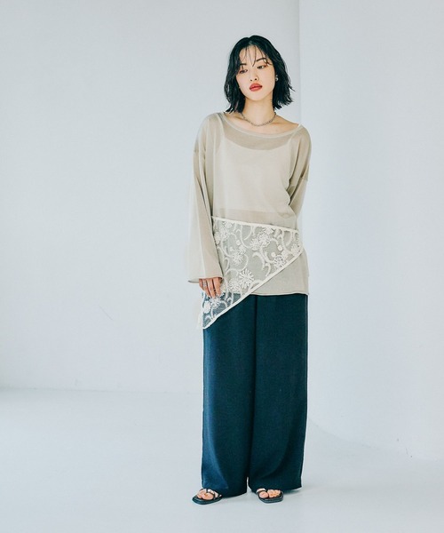 LEPSIM（レプシィム）の「マルチWAYレーススカーフ　321508（ストール/ショール・レディース・ホワイト/アイボリー・ONE SIZE）」の22枚目の写真