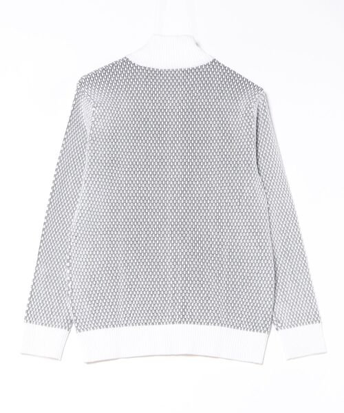 MONSIEUR NICOLE（ムッシュニコル）の「ジオメトリックジャカード スタンドニットブルゾン（ニット/セーター・メンズ・ベージュ/ホワイト/チャコールグレー/ブラック/ネイビー/ボルドー・MEDIUM/LARGE/X-LARGE）」の21枚目の写真