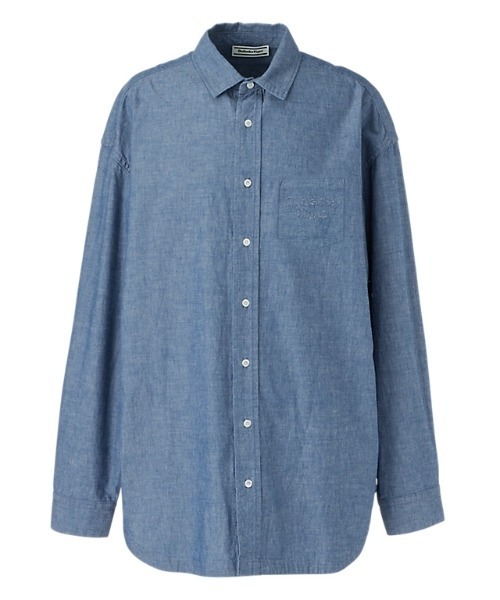 Onitsuka Tiger(オニツカタイガー)の「OVERSIZED DENIM SHIRT / オーバーサイズドデニムシャツ(シャツ/ブラウス・レディース・ブルー/ライトブルー・XL/S/M/L)」の2枚目の写真