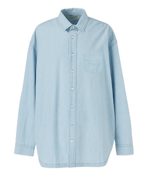 Onitsuka Tiger(オニツカタイガー)の「OVERSIZED DENIM SHIRT / オーバーサイズドデニムシャツ(シャツ/ブラウス・レディース・ブルー/ライトブルー・XL/S/M/L)」の1枚目の写真