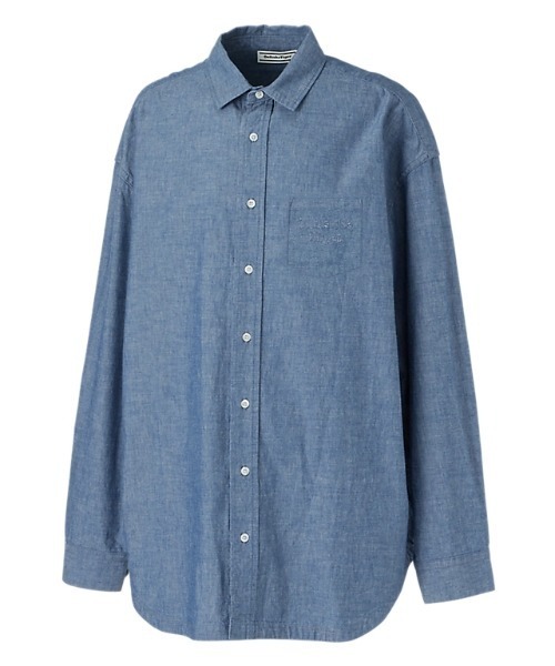 Onitsuka Tiger(オニツカタイガー)の「OVERSIZED DENIM SHIRT / オーバーサイズドデニムシャツ(シャツ/ブラウス・レディース・ブルー/ライトブルー・XL/S/M/L)」の3枚目の写真