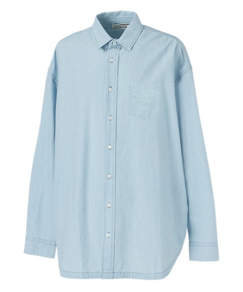 Onitsuka Tiger(オニツカタイガー)の「OVERSIZED DENIM SHIRT / オーバーサイズドデニムシャツ(シャツ/ブラウス・レディース・ブルー/ライトブルー・XL/S/M/L)」の7枚目の写真