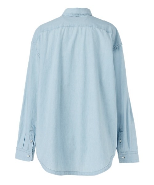 Onitsuka Tiger(オニツカタイガー)の「OVERSIZED DENIM SHIRT / オーバーサイズドデニムシャツ(シャツ/ブラウス・レディース・ブルー/ライトブルー・XL/S/M/L)」の8枚目の写真