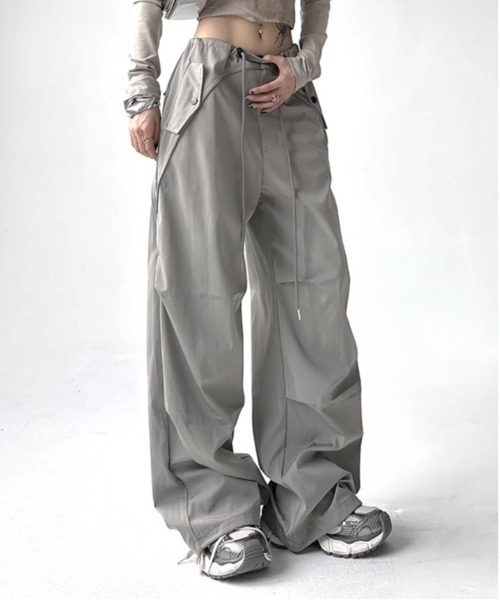 sacra FLANNEL CARGO PANTS カーゴパンツ グレー グレーチェックカーゴパンツ | First Label