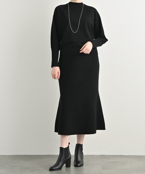 aunt lily(アントリリー)の「ラグランハイネックプルオーバー(Tシャツ/カットソー・レディース・ブラック/オフホワイト/ブルー/グレー・S/L/LL/M)」の3枚目の写真