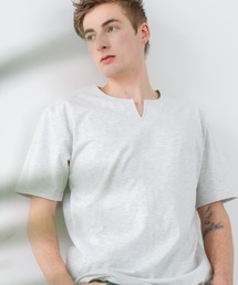 【汗染みの目立ちにくいTシャツ ZEROSTAIN/ゼロステイン】キーネックTシャツ 防汚 UVカット 綿タッチ・厚手