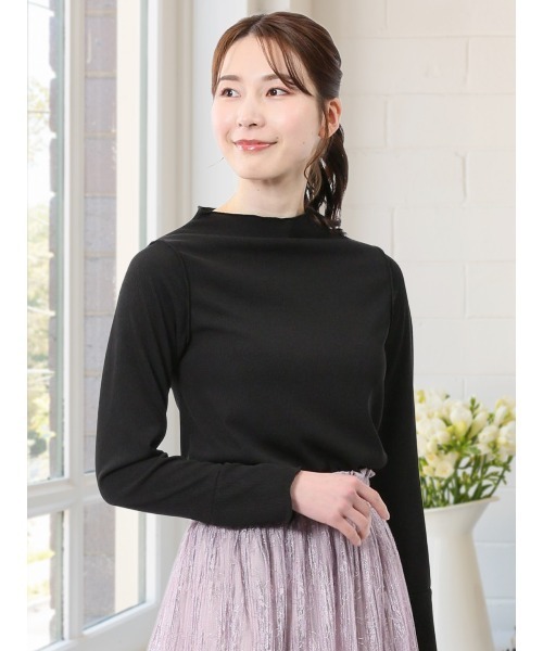 m.f.editorial（エムエフエディトリアル）の「【ストレッチ】m.f.エディトリアル レディース テレコ 長袖レイヤードインナー（Tシャツ/カットソー・レディース・ブラック/ホワイト/グレー系その他2/ベージュ・MEDIUM/LARGE）」の3枚目の写真