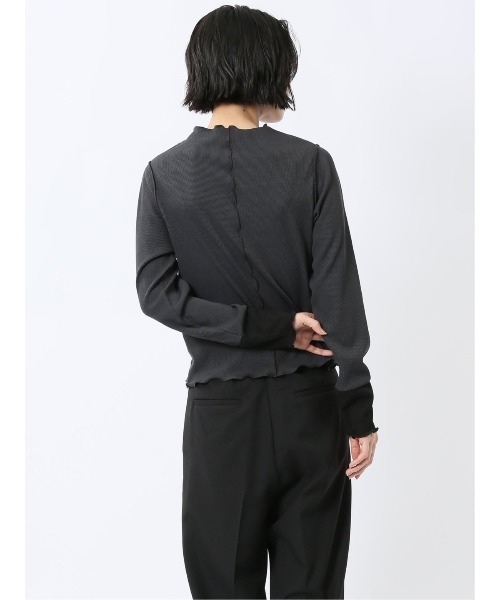 m.f.editorial（エムエフエディトリアル）の「【ストレッチ】m.f.エディトリアル レディース テレコ 長袖レイヤードインナー（Tシャツ/カットソー・レディース・ブラック/ホワイト/グレー系その他2/ベージュ・MEDIUM/LARGE）」の7枚目の写真