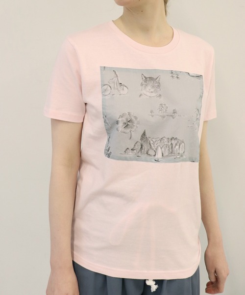 haupia（ハウピア）の「湖畔のレモンクリームパイ【Ｔシャツ】（Tシャツ/カットソー・レディース・ネイビー/ブラック/アイボリー/オフホワイト/ピンク・MEDIUM）」の5枚目の写真