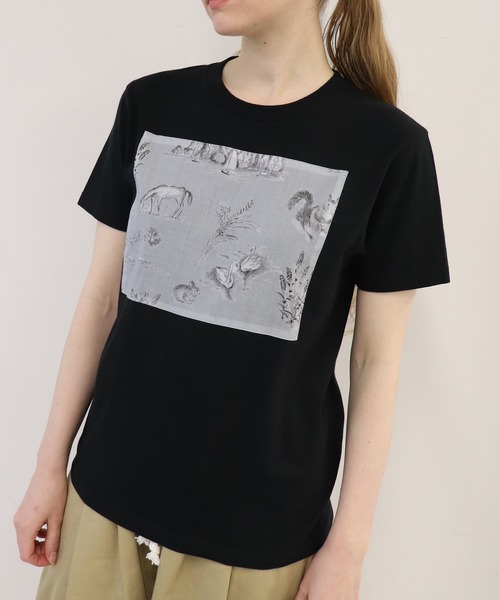haupia（ハウピア）の「湖畔のレモンクリームパイ【Ｔシャツ】（Tシャツ/カットソー・レディース・ネイビー/ブラック/アイボリー/オフホワイト/ピンク・MEDIUM）」の4枚目の写真