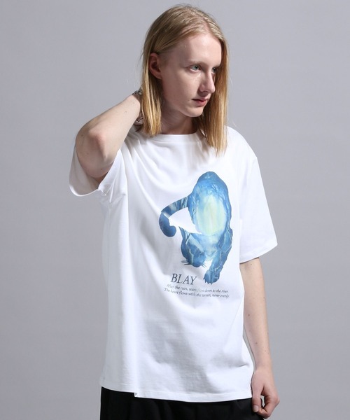 BLAYMORE（ブレイモア）の「【BLAYMORE】Tears-Cat Graphic T / 猫 コレクションTシャツ（Tシャツ/カットソー・メンズ・ブラック/ホワイト・M/S）」の14枚目の写真