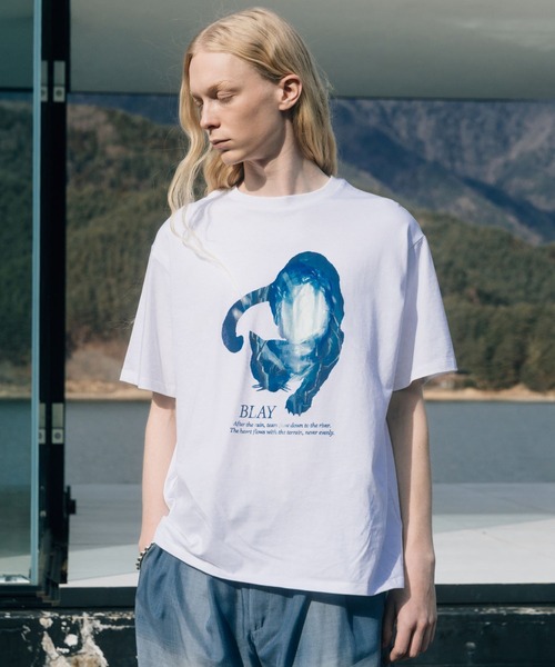 BLAYMORE（ブレイモア）の「【BLAYMORE】Tears-Cat Graphic T / 猫 コレクションTシャツ（Tシャツ/カットソー・メンズ・ブラック/ホワイト・M/S）」の3枚目の写真