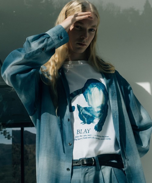 BLAYMORE（ブレイモア）の「【BLAYMORE】Tears-Cat Graphic T / 猫 コレクションTシャツ（Tシャツ/カットソー・メンズ・ブラック/ホワイト・M/S）」の8枚目の写真