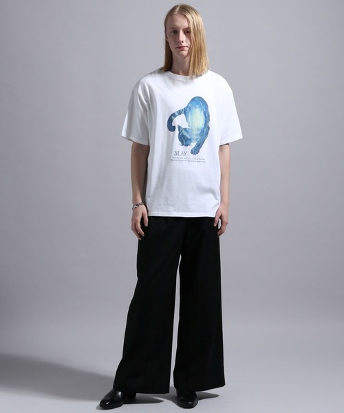 BLAYMORE（ブレイモア）の「【BLAYMORE】Tears-Cat Graphic T / 猫 コレクションTシャツ（Tシャツ/カットソー・メンズ・ブラック/ホワイト・M/S）」の10枚目の写真