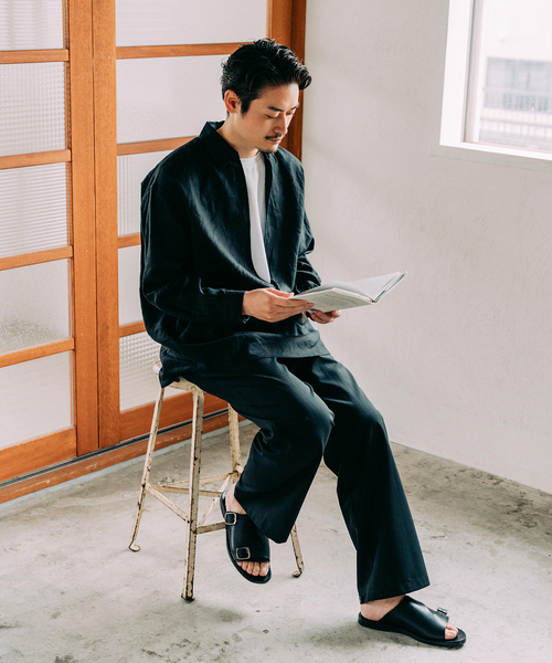未使用級 エディフィスラブークル 23SS スキッパーシャツ リネン 黒 M Amazon.co.jp: [ÉDIFICE] [エディフィス]【LA BOUCLE/ラブークル