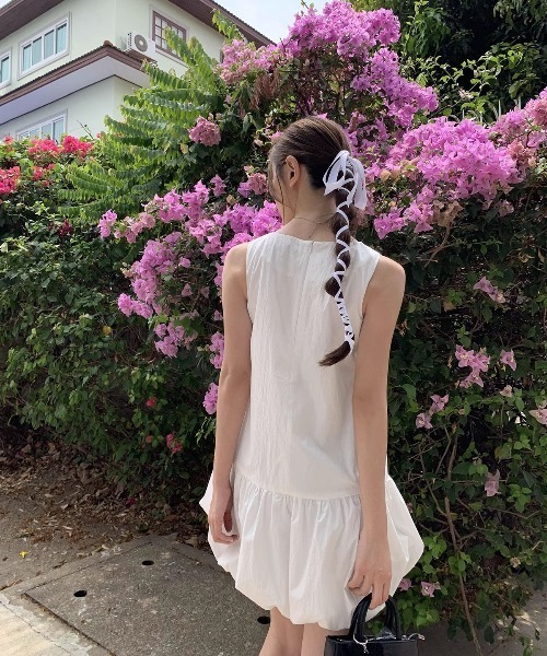 バルーン シルエット ノースリーブ ワンピース（ワンピース）｜DEVICE