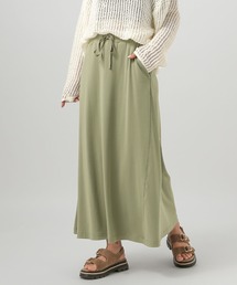 BAYFLOW | [ストレッチ入りで滑らかな肌触り]ソフトモダールフレアスカート(スカート)