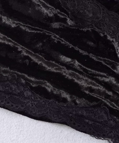 LA POMME petit(ラポミ・プチ)の「Romantic Lace Piping Cami(キャミソール・レディース・ホワイト/ブラック/ピンク・FREE)」の6枚目の写真
