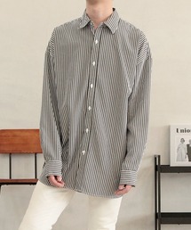 LASOA（ラソア）の「ストライプオーバーシャツ/L00027（シャツ/ブラウス）」