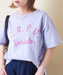 CUBE SUGAR（キューブシュガー）の「21/-OE天竺汗染み防止加工ロゴプリントTシャツ（Tシャツ/カットソー）」