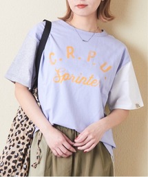 CUBE SUGAR（キューブシュガー）の「21/-OE天竺汗染み防止加工ロゴプリントTシャツ（Tシャツ/カットソー）」