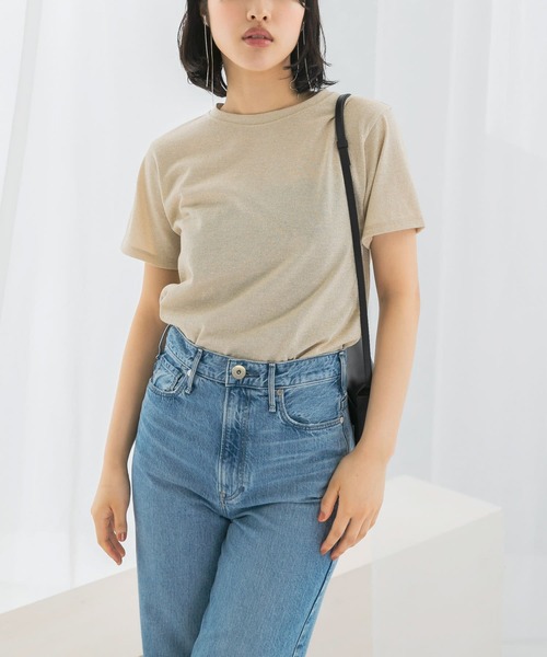 URBAN RESEARCH ROSSO WOMEN（アーバンリサーチ　ロッソ）の「ラメカットソー（Tシャツ/カットソー・レディース・グレー系その他/ゴールド・FREE）」の3枚目の写真