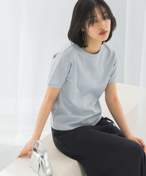 URBAN RESEARCH ROSSO WOMEN（アーバンリサーチ　ロッソ）の「ラメカットソー（Tシャツ/カットソー・レディース・グレー系その他/ゴールド・FREE）」の8枚目の写真
