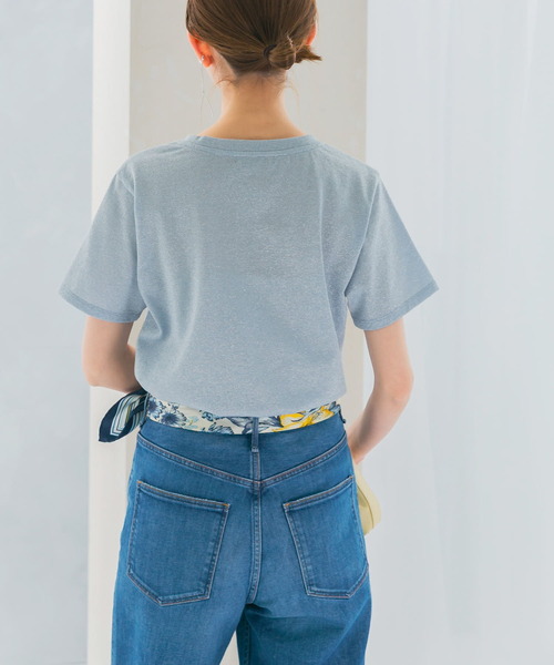 URBAN RESEARCH ROSSO WOMEN（アーバンリサーチ　ロッソ）の「ラメカットソー（Tシャツ/カットソー・レディース・グレー系その他/ゴールド・FREE）」の13枚目の写真