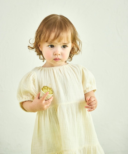 sea and shells by pairmanon（シーアンドシェルズバイペアマノン）の「【sea and shells by pairmanon】フリンジ付き ティアード ワンピース（その他ベビーウェア・キッズ・ブラウン/グリーン系その他/アイボリー・100/110/80/90）」の5枚目の写真