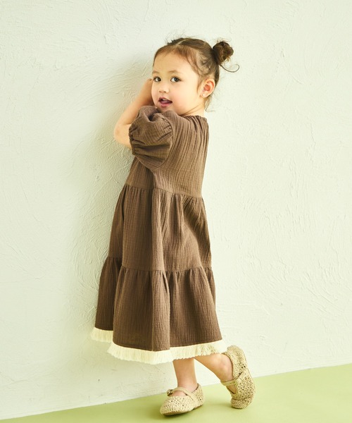 sea and shells by pairmanon（シーアンドシェルズバイペアマノン）の「【sea and shells by pairmanon】フリンジ付き ティアード ワンピース（その他ベビーウェア・キッズ・ブラウン/グリーン系その他/アイボリー・100/110/80/90）」の11枚目の写真