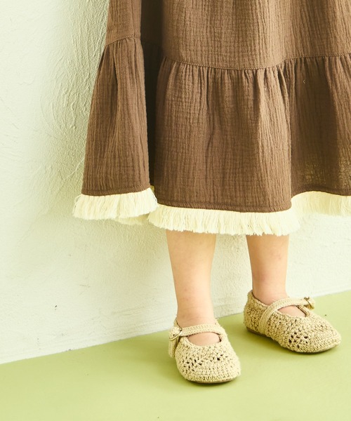 sea and shells by pairmanon（シーアンドシェルズバイペアマノン）の「【sea and shells by pairmanon】フリンジ付き ティアード ワンピース（その他ベビーウェア・キッズ・ブラウン/グリーン系その他/アイボリー・100/110/80/90）」の12枚目の写真