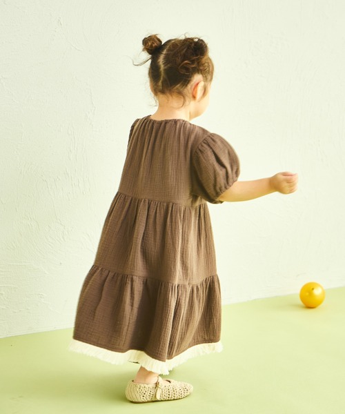 sea and shells by pairmanon（シーアンドシェルズバイペアマノン）の「【sea and shells by pairmanon】フリンジ付き ティアード ワンピース（その他ベビーウェア・キッズ・ブラウン/グリーン系その他/アイボリー・100/110/80/90）」の13枚目の写真