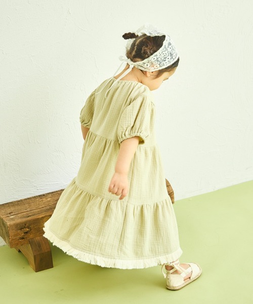 sea and shells by pairmanon（シーアンドシェルズバイペアマノン）の「【sea and shells by pairmanon】フリンジ付き ティアード ワンピース（その他ベビーウェア・キッズ・ブラウン/グリーン系その他/アイボリー・100/110/80/90）」の18枚目の写真