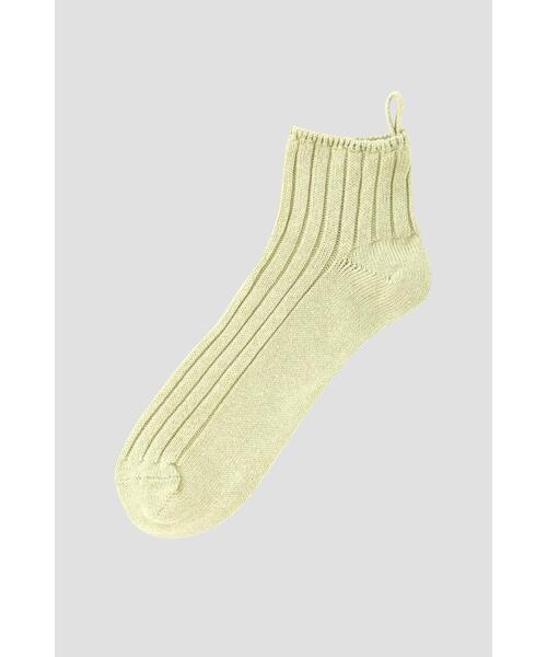 MARGARET HOWELL（マーガレットハウエル）の「ORGANIC LINEN COTTON SOCKS（ソックス/靴下・レディース・ブラック/アイボリー/ライトグリーン・FREE）」の3枚目の写真
