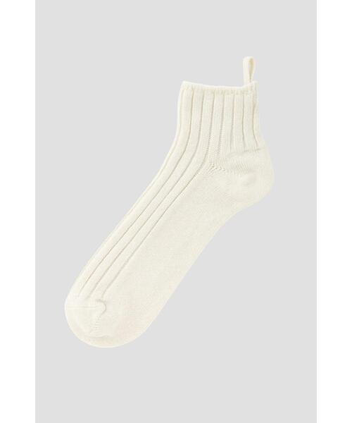 MARGARET HOWELL（マーガレットハウエル）の「ORGANIC LINEN COTTON SOCKS（ソックス/靴下・レディース・ブラック/アイボリー/ライトグリーン・FREE）」の2枚目の写真