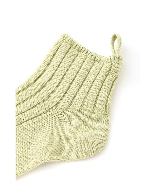 MARGARET HOWELL（マーガレットハウエル）の「ORGANIC LINEN COTTON SOCKS（ソックス/靴下・レディース・ブラック/アイボリー/ライトグリーン・FREE）」の5枚目の写真