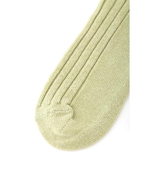 MARGARET HOWELL（マーガレットハウエル）の「ORGANIC LINEN COTTON SOCKS（ソックス/靴下・レディース・ブラック/アイボリー/ライトグリーン・FREE）」の4枚目の写真