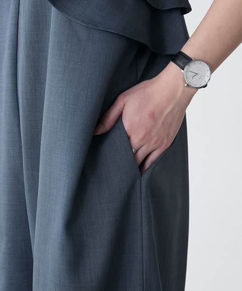 BONLECILL（ボンルシール）の「イージービスチェ風フリルサロペット（サロペット/オーバーオール・レディース・ブラック/チャコールグレー/ベージュ/ブラウン/ベージュ系1/ブラウン系1/ベージュ系2・M/L）」の16枚目の写真