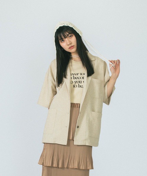 ローズバッド　ROSE BUD ジャケット　新品、未使用 ローズバッド ROSE BUD リネンライクテーラードジャケット