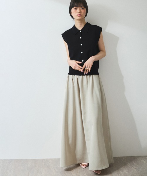ADAM ET ROPE'（アダムエロペ）の「【WEB限定】ニットベストドッキングワンピース（ワンピース・レディース・チャコールグレー/ブラック系その他/ブラック・FREE）」の13枚目の写真