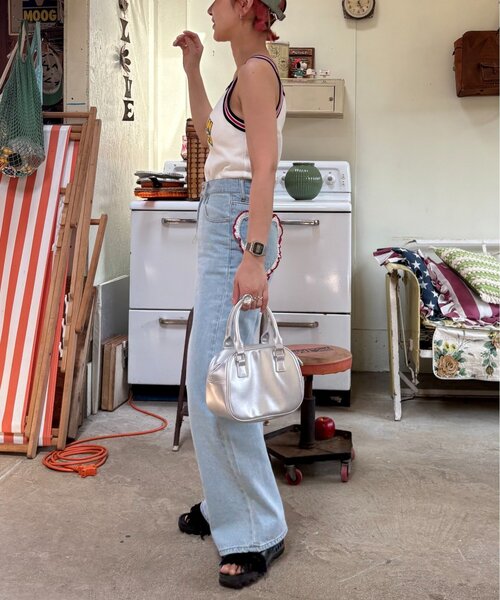 HELLO.SANFRANCISCO（ハローサンフランシスコ）の「【HELLO.SANFRANCISCO】ラインテープカップ付きキャミ（タンクトップ・レディース・オフホワイト/ライトグレー・ONE SIZE）」の15枚目の写真