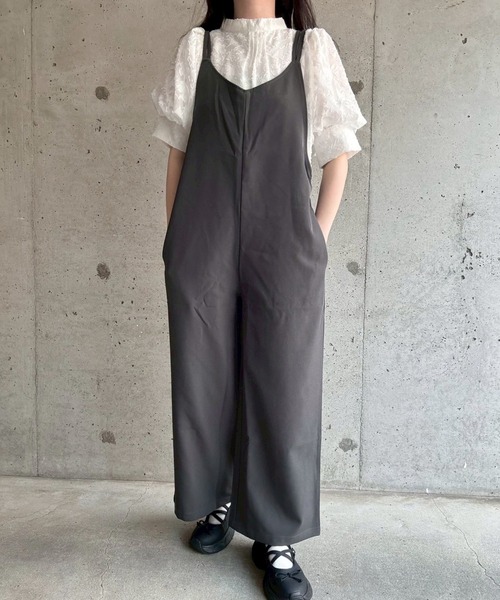 merrylatte（メリーラテ）の「ダブルストラップオールインワン（つなぎ/オールインワン・レディース・ブラック/チャコール・MEDIUM/SMALL）」の15枚目の写真