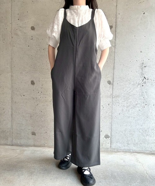 merrylatte（メリーラテ）の「ダブルストラップオールインワン（つなぎ/オールインワン・レディース・ブラック/チャコール・MEDIUM/SMALL）」の16枚目の写真