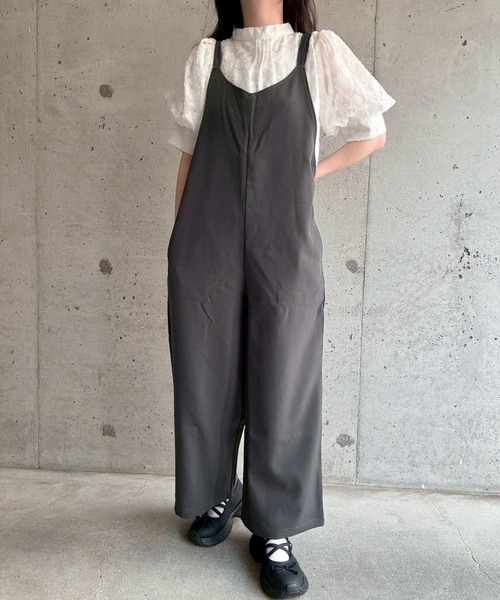 merrylatte（メリーラテ）の「ダブルストラップオールインワン（つなぎ/オールインワン・レディース・ブラック/チャコール・MEDIUM/SMALL）」の19枚目の写真