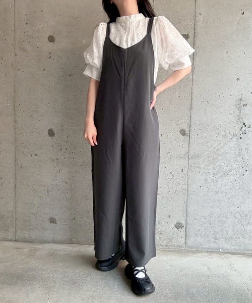 merrylatte（メリーラテ）の「ダブルストラップオールインワン（つなぎ/オールインワン・レディース・ブラック/チャコール・MEDIUM/SMALL）」の21枚目の写真